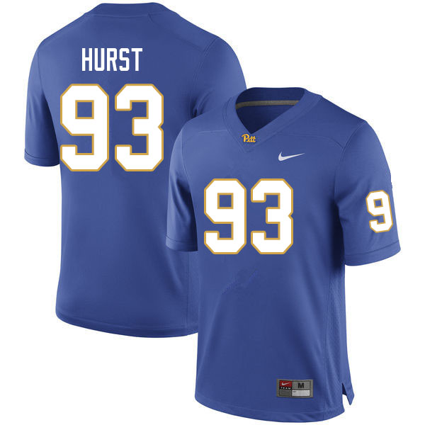 Men #93 Brandon Hurst Pitt Panthers College Football Jerseys Sale-Royal